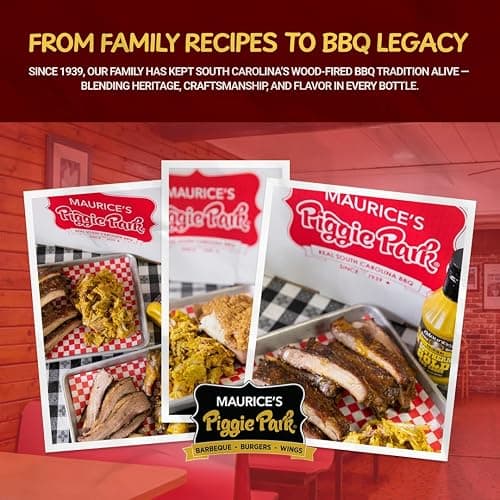 Maurice’s Southern Gold BBQ  Sauce – Classic Carolina Mustard BBQ Sauce with Bold Flavor – Authentic Southern Carolina Barbeque Dressing – Rich Barbecue Sauces Tradition, Original 18oz (Pack of 2) thumbnail 6