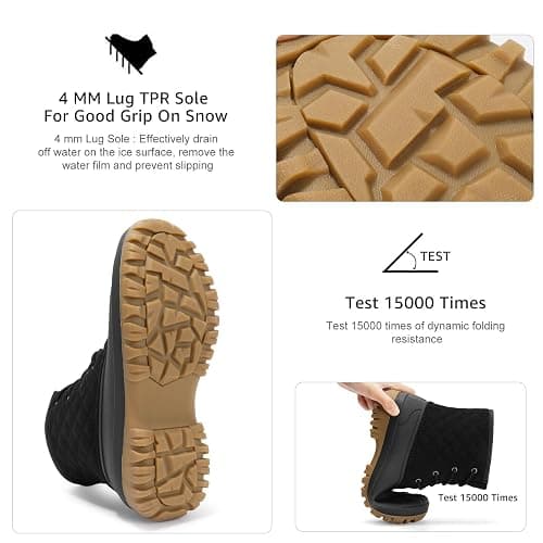STQ Duck Boots for Women Waterproof Winter Boots Quilted Snow Boots thumbnail 5