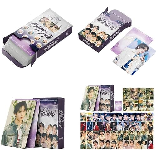Yanmzmin Stray Merch Gifts Set, Including 55 Postcards, 96 Stickers, 2 Keychain, 2 Pins, 2 Paper Tape, 2 Fridge Magnet, ID Badge Holder, Pocket Notebook and Pendant for Skz's Stays Fans Gifts thumbnail 6