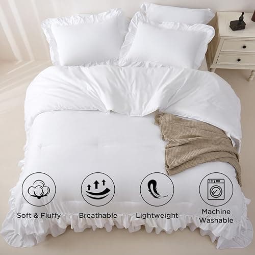 Queen ruffle bedding thumbnail 4