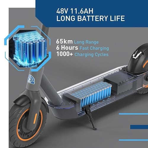Hiboy S2 Pro/S2 Max Electric Scooter for Adults, 500W Motor, 40-65KM Long Range ＆ 30KM/H, 10'' Tires, Dual Braking & Shock Absorption System, Foldable Commuter Electric Scooter thumbnail 4