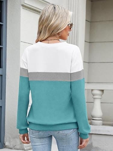 TICTICMIMI Women's Crewneck Sweatshirts Lightweight Long Sleeve Tunic Tops Cute Pullover Shirts thumbnail 5