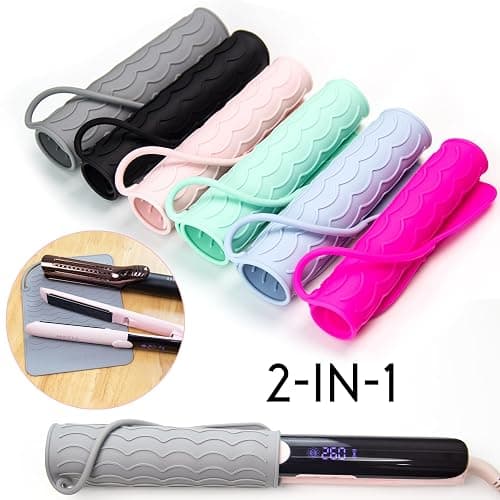 ANGENIL Flat Iron Silicone Mat and Travel Case for Hair Tools - Heat Resistant Mat, Straightener Pad, and Curling Iron Sleeve (9" x 6.5") thumbnail 4