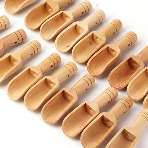 30PCS Mini wooden spoon Set For Mini bath salt, candy , washing powder Baby Spoon（3 inches long）by sansheng thumbnail 8