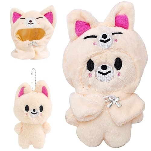 BAISHUWU Stray Kids Peluche, 10CM S-Tray Kids Porteclés en Pel-uche, Série Skzoo Porteclés en PE-luche, Stray-Ki-DS Plushdoll Porte Clés, SK-Zoo Poupée Pelu-Che, pour Les Fans de S-Tray Ki-DS (M3) - Image 1