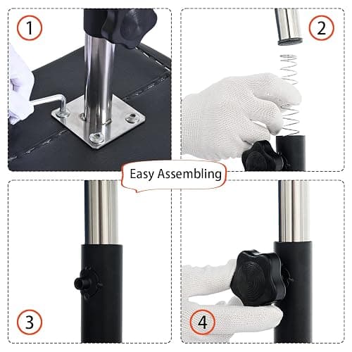 QUEESALN Pedicure Manicure Footrest Adjustable Height Stand Beauty SPA Salon Nail Care Black thumbnail 5