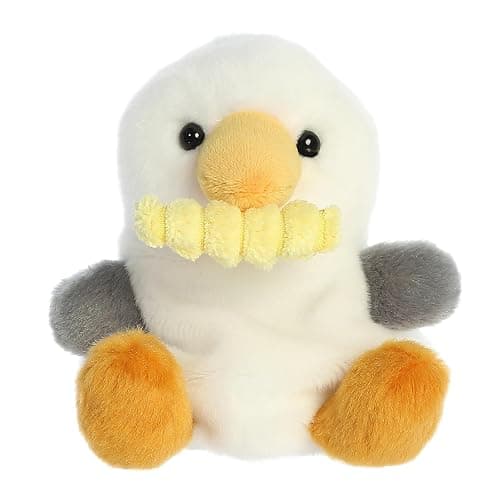 Aurora® Adorable Palm Pals™ Buoy Seagull with Fry™ Stuffed Animal - Pocket-Sized Play - Collectable Fun - White 5 Inches - Image 1