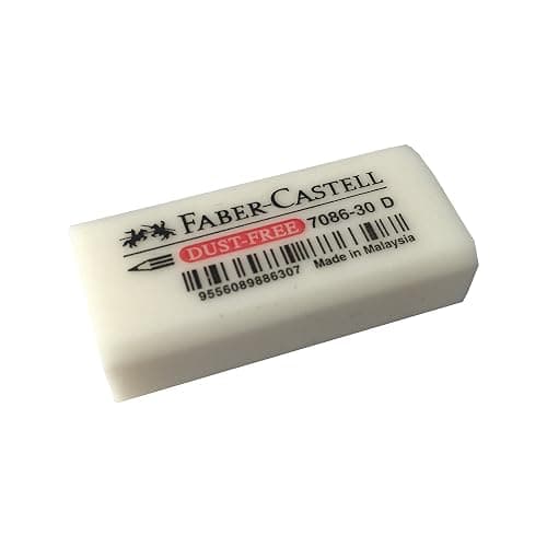 Faber-Castell Pencil Eraser, Extra Soft, Dust Free, Clean Erasing, Excellent, Minimal Crumbling, Pack of 5 (4 x 1.9 x 1.2 cm) thumbnail 2