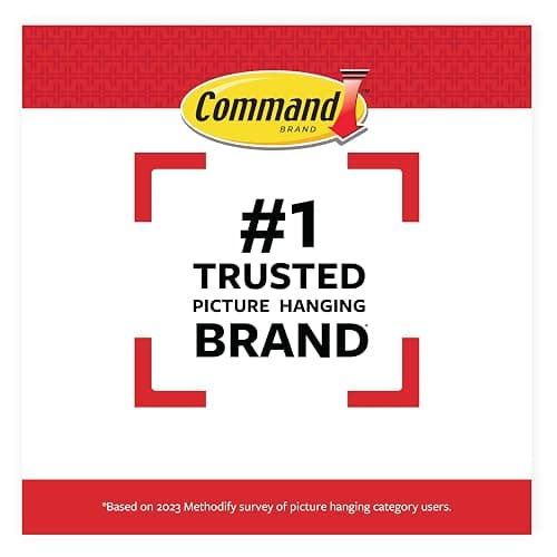 Command 15 lb Large Picture Hanging Strips 28 Pairs (56 Strips), Damage-Free Hanging Picture Hangers, No Tools Wall Hanger for Home Decor, White Adhesive thumbnail 6