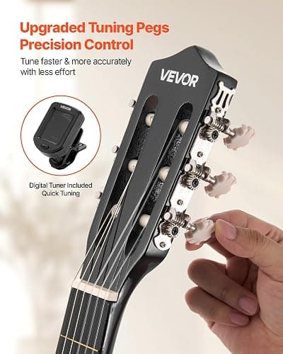 VEVOR Acoustic Guitar, Classical Guitar Starter Kit for Beginners, with Nylon Strings, Basswood Guitar, for Kids Adults Girls Boys Students thumbnail 2