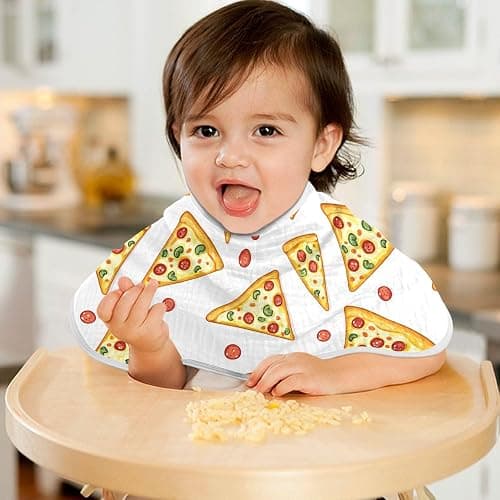 vvfelixl Delicious Sliced Pizza Burp Cloths for Baby Boy Girls Baby Washcloths Burp Rags 1 Pack thumbnail 2