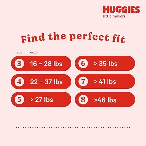 Huggies Size 4 Diapers, Little Movers Baby Diapers, Size 4 (22-37 lbs), 150 Count (6 Packs of 25), Packaging May Vary thumbnail 9