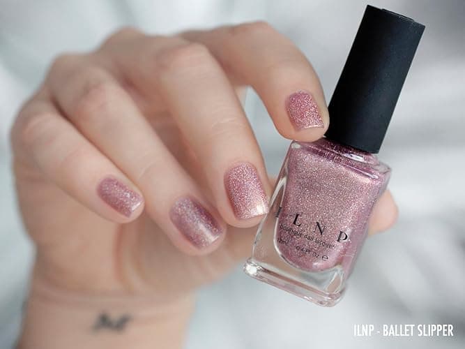 ILNP Ballet Slipper - Soft Pink Holographic Nail Polish thumbnail 8