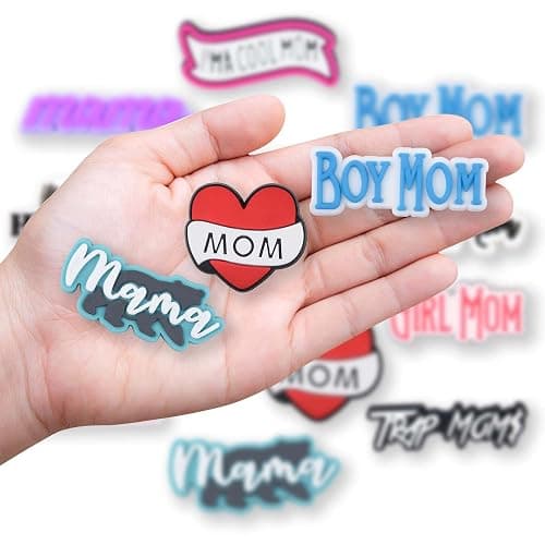 Galiking Mom Shoe Charms Mother 12PCS Grandma Shoes Charms Mommy PVC Mama Cute Clog Pins Mummy Accessories Party Favors Birthday Gifts Holidays Decoration for Boys Women Girls thumbnail 2