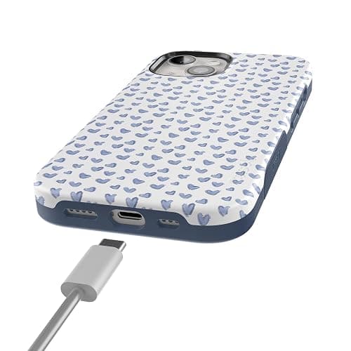 Casely iPhone 15 Case | Lovebug | Blue Hearts | Bold Protective Case Design | Compatible with MagSafe thumbnail 9