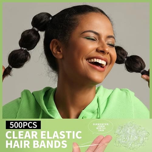 Teenitor Hair Accessories Kit for Woman & Girls: 500pcs Elastic Hair Bands; 30pcs Ponytail Holders, 30pcs Seamless Thick Hair Bands; 40pcs Bobby Hair Pins (Beige) thumbnail 3