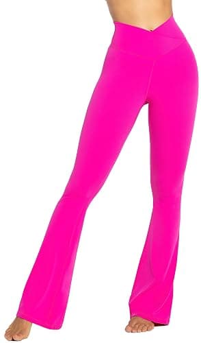 Sunzel Flare Leggings, Crossover Yoga Pants with Tummy Control, High-Waisted and Wide Leg - Image 1