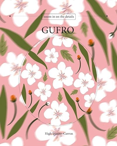 Gufro Flower Market Framed Wall Art,Pink Floral Wall Art Aesthetic Danish Pastel,Abstract Colorful Painting for Bedroom Living Room Dorm Gallery 16x24 inch thumbnail 6