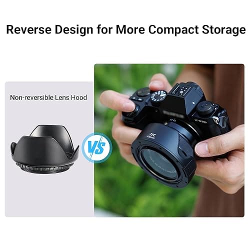 JJC 49mm Tulip Flower Lens Hood Accessories for Canon EOS R100 R50 R10 with RF-S 18-45mm Kit Lens, M50 II M6 II M200 M100 with EF-M 15-45mm Kit Lens, Reversible Design, Support 49mm Filter/Lens Cap thumbnail 4