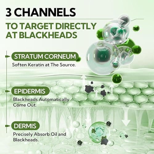 LANBENA 3.0 Bamboo Charcoal Nose Pore Strips, UPGRADED Blackhead Remover Mask for Stubborn Blackheads, Dirts, Whiteheads, Oil and More, Face Pore Purifying Cleansing, Aloe Vera, Volcanic Ash thumbnail 8