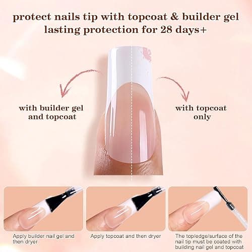 Jsiallye French Tip Press on Nails, 180Pcs Short Square Matte, 6 Shades | Pre-shaped Series, Salon Grade Natural Look, 4 Weeks Wear, Easy Application for Women & Beginners, 15 Szies, Nail Tips Only thumbnail 4
