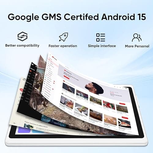 HNVHNV Android 15 Tablet 7 Inch Tablet, 9GB RAM 32GB ROM 1TB Expansion, Quad-core Processor, Dual Camera, 5G/2.4G WiFi, Bluetooth, Parental Control, Drop-Proof Case (Pink) thumbnail 3