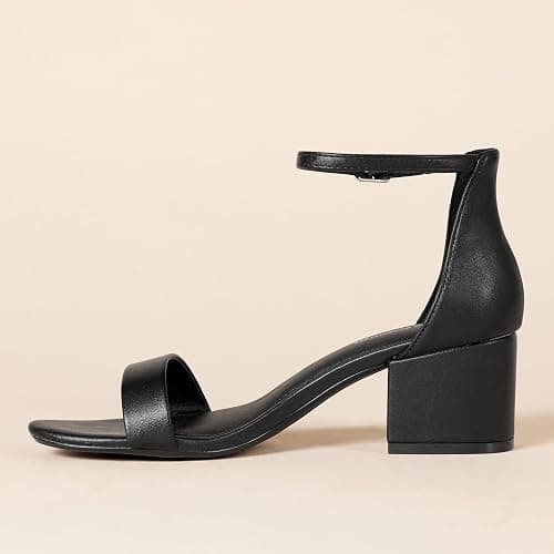 Amazon Essentials Women's Two Strap Heeled Sandal thumbnail 2