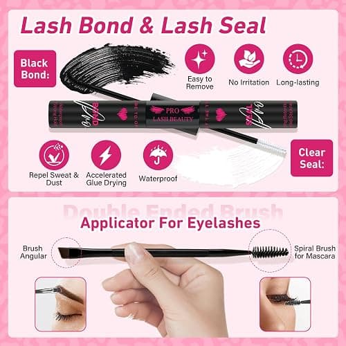 PROLASHBEAUTY Manga Lash Clusters Kit Anime Lash Clusters Volume Fairy Ultra-Thin Band Spike Lashes with Lash Bond and Seal Applictor Remover (Anime,10-18mix) thumbnail 4