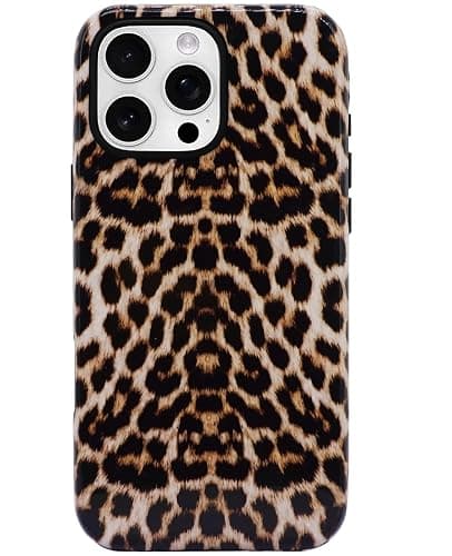 J.west Vintage Compatible with iPhone 16 Pro Max Case 6.9 inch with 2 Pack Tempered Glass Screen Protectors Cute Animal Leopard Hybrid Cover for Women Shockproof Protective Phone Cases thumbnail 9