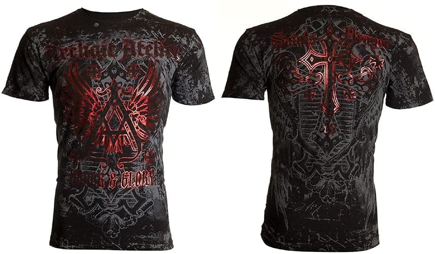 Archaic by Affliction Men's T-Shirt Achilles Black thumbnail 2