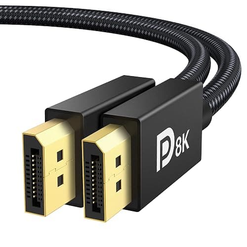 IVANKY VESA Certified 8K DisplayPort Cable 1.4, 6.6ft DP Cable Supports HDR | Display Port Cable, 8K@60Hz, 4K@240Hz, 2K@240Hz, HBR3, 32.4Gbps, HDCP 2.2, FreeSync G-Sync, for Gaming Monitor, Graphics, PC - Image 1