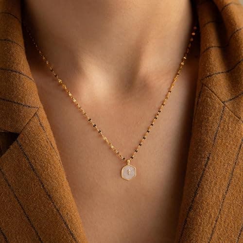 Patwes Cross Necklace for Women Dainty 14K Gold Plated Cross Coin Necklace Simple Round Disc Pendant Minimalist Cute Charm Everyday Religious Jewelry Gifts thumbnail 2