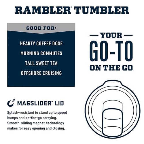 YETI Rambler 20 oz Stainless Steel Vacuum Insulated Tumbler w/MagSlider Lid thumbnail 2
