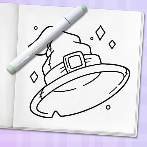 Witchy Vibes: Bold and Easy Coloring Book for Adults, Teens, and Seniors with Simple and Spooky Designs for Relaxation thumbnail 8