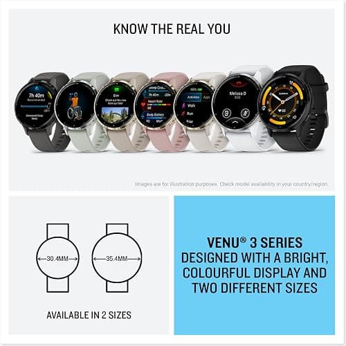 Garmin Venu 3S, 41mm GPS smartwatch, AMOLED touchscreen, all-day advanced health & fitness features, voice functionality, music storage, wellness smartwatch with up to 10 days battery life,Pebble Grey thumbnail 5