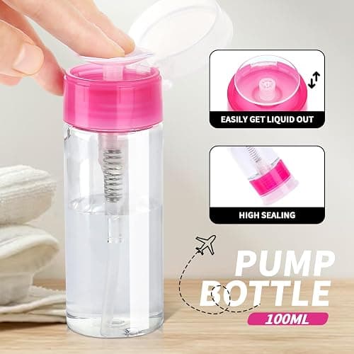 FANDAME Gel Nail Polish Remover Tools Kit, 10 PCS Nail Polish Remover Clips Black, 100ml Nail Polish Remover Bottle, 500PCS Cotton Pad, Nail Brush, Cuticle Pusher, Nail File, Buffer Block Tools kit thumbnail 3