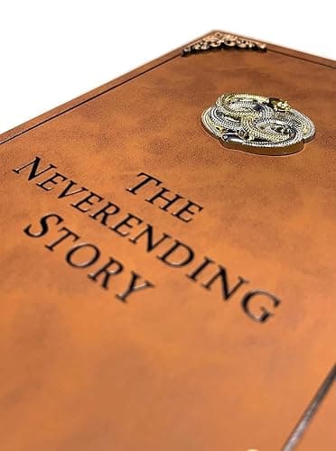 The Neverending Story Book Auryn Bastian Atreyu Replica Novel Brown thumbnail 4