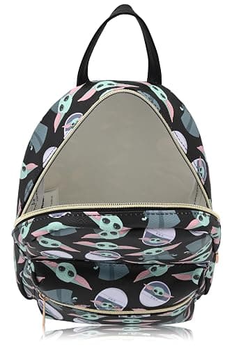 Fast Forward Star Wars Baby Yoda Backpack for Women, Men, Unisex | Grogu Cute PU Leather 10" Mini Backpack Purse Shoulder Purse | Baby Yoda Bag and Accessories thumbnail 6
