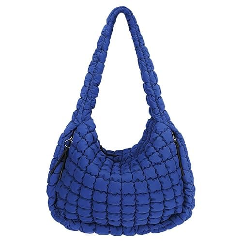 Juoxeepy Quilted Tote Bag Large Carryall Puffer Shoulder Bag Lightweight Padding Hobo Bag - Image 1