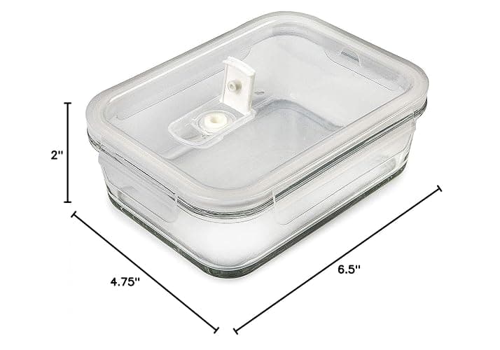 PrepNaturals 5 Pack 30oz Glass Meal Prep Containers - 1 Compartment | Borosilicate Glass Meal Prep Containers - Airtight Leak-Resistant Lids, Microwave, Oven & Freezer Safe (5-Pack, 30 oz) thumbnail 3