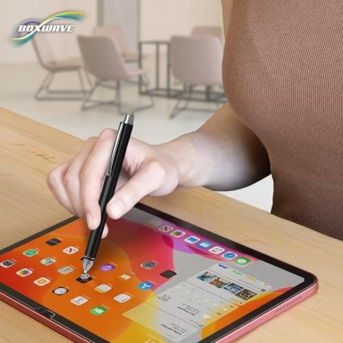 BoxWave Stylus Pen Compatible with Skylight Calendar (15 inch) - DualTip Capacitive Stylus, Fiber Tip Disc Tip Capacitive Stylus Pen - Jet Black thumbnail 8