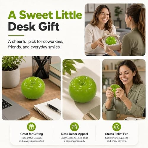 Slush Apple Squishy, 2026 New Portable Soft Squishy Ball | Sensory Play Toy, Soft Texture Squeeze Toy, Portable Design for Daily Play (Green) thumbnail 5