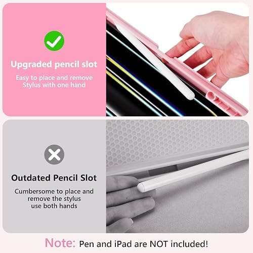 FUWANG Keyboard Case for iPad Pro 13 inch (M5/M4) 2025/2024, Magnetic Detachable Colorful Keys for iPad Pro 13 inch Case with Keyboard, Folio Case for iPad pro 13'' M5/M4 with Pencil Holder - Pink thumbnail 9