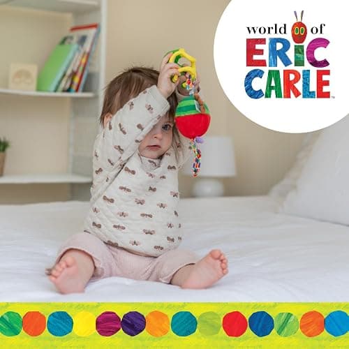 Eric Carle Very Hungry Caterpillar Chime Toy with Silicone Gummi Ogobolli – Makes Sound When Shaken and Great for Teething – Hanging Loop for On The Go thumbnail 5