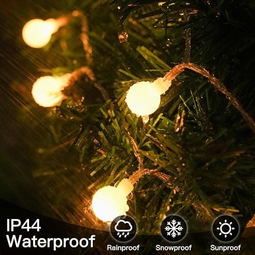 suddus String Lights for Bedroom, 33ft 100 Led Connectable Globe String Lights Indoor, Hanging Fairy Lights Plug in with Remote for Kids Room Dorm Classroom Outdoor Christmas Tree Decor, Warm White - 100 LED CONNECTABLE - PLUG - Warm White thumbnail 7