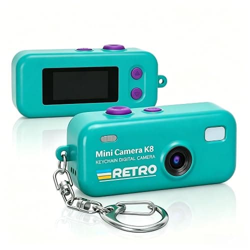 KoveYzao 1080P Keychain Camera with 8GB Card, Retro 2MP Mini Digicam | Built-in 12 Filters and 16X Zoom, Rechargeable Battery, Ideal Gifts for Teens & Adult Beginners (Mint) - Image 1