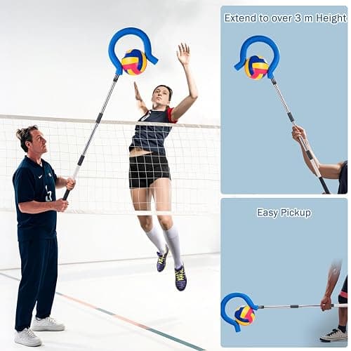 Adjustable Volleyball Spike Trainer with Question Mark Hook, Portable Lightweight Hitting Trainer for Serving, Spiking & Jump Training, Real-Ball Feel, Volleyball Gift for Beginners & Pros (No Ball) thumbnail 4