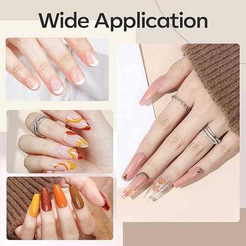 modelones Builder Nail Gel, 7-in-One Clear Builder for Nails, LED Lamp Cured Color Rubber Base Gel Polish Coat Strengthener Thickening Extension Rhinestone Glue in a Bottle for DIY Home Salon Gifts thumbnail 6