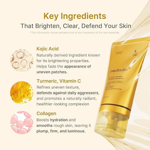 medicube Wrapping Mask Kojic Acid, Turmeric, Vitamin C Overnight Peel Off Facial Mask | Brighten & Defends Against Skin Stress for a Clear, Glowing Complexion | Korean Skin Care, 2.53 fl.oz thumbnail 4