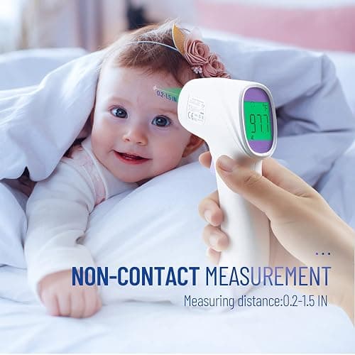 No-Touch Thermometer for Adults and Kids, Digital Thermometer with Fever Alarm, Fast Accurate Results, Easy for All Ages, FSA Eligible (Purple) thumbnail 7